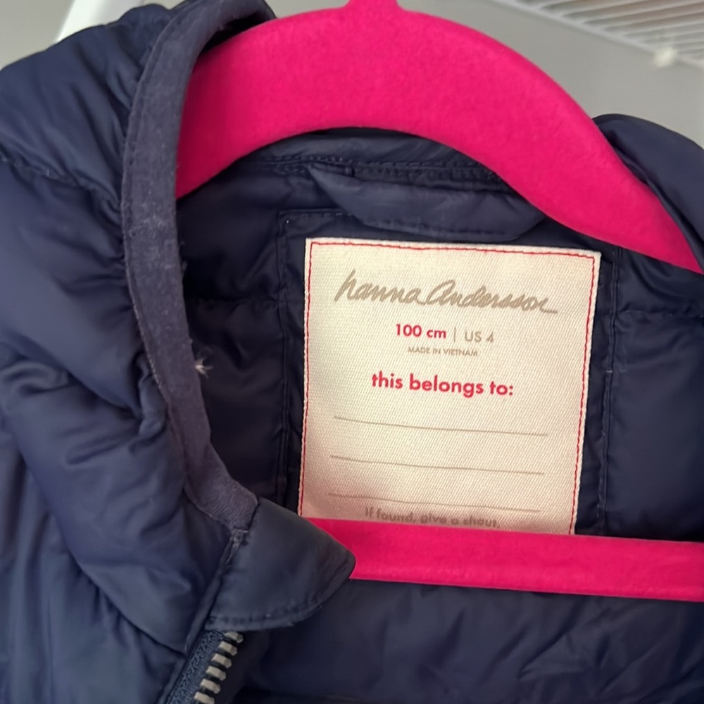 Hanna Andresson Blue puffy jacket size 4 kids - Picture 2 of 6